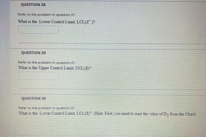 QUESTION 21 In a quality control test, 8 samples,