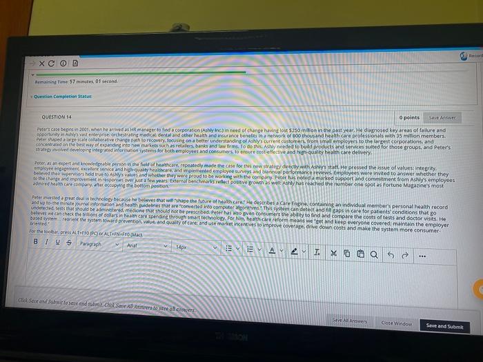 QUESTION 16 10 points Save Answer Elaborate a