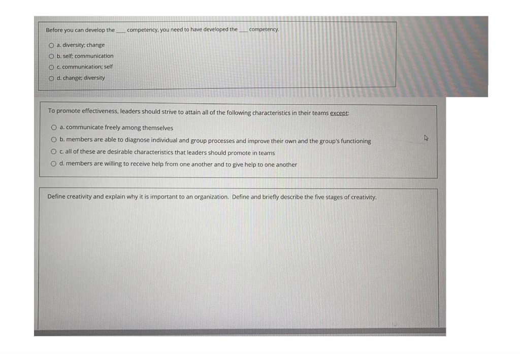 Before you can develop the competency, you need