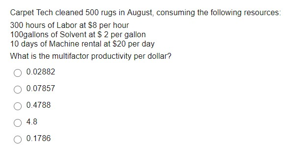 Carpet Tech cleaned 500 rugs in August, consuming