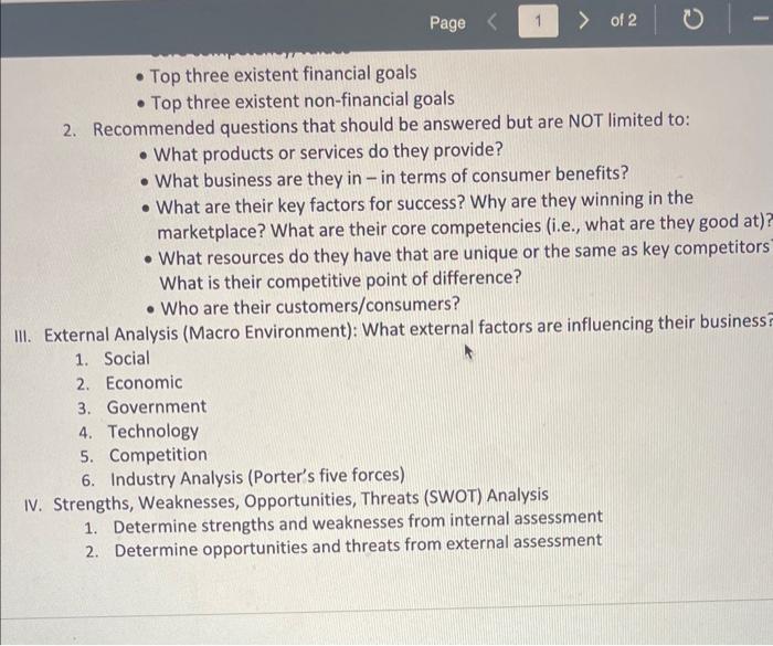 my group is doing a market analysis of the