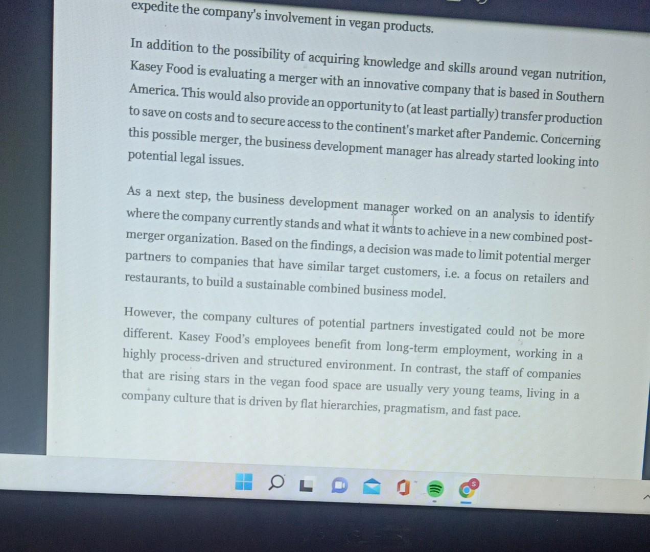 Answer these questions based on the case study 1.