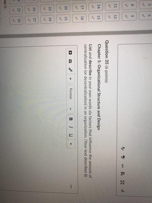 8 9 Ea 30 11 12 14 15 Question 35 (6 points)