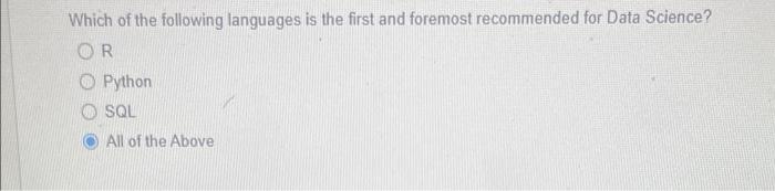 Which of the following languages is the first and