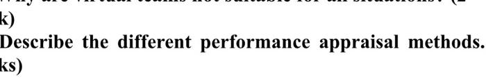 please? Describe the different performance