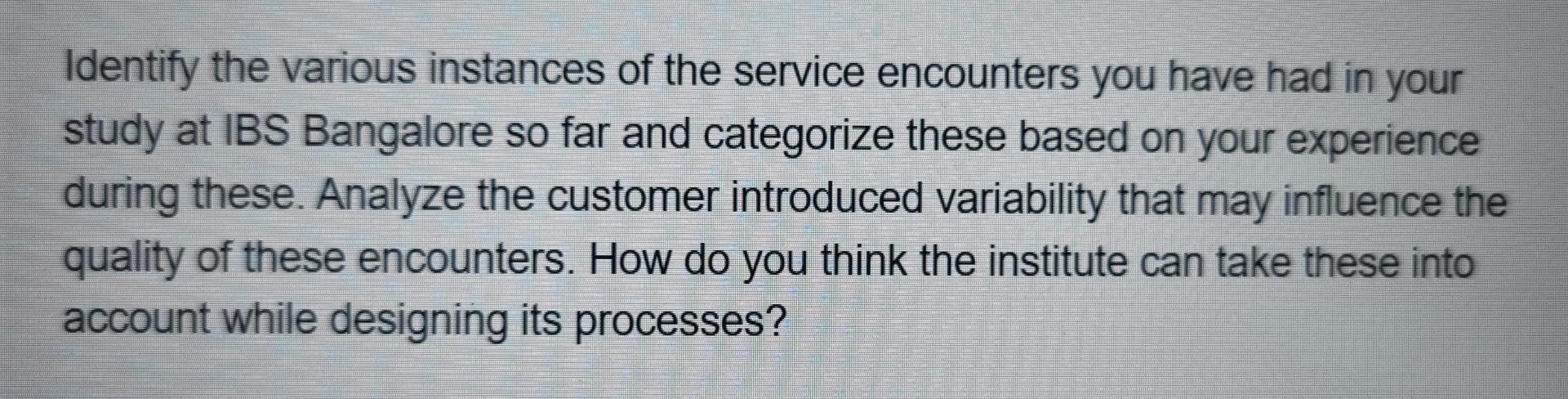 Identify the various instances of the service