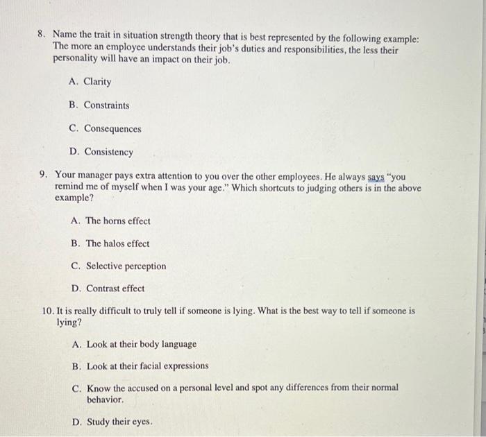 answer all please this is a management class 8.