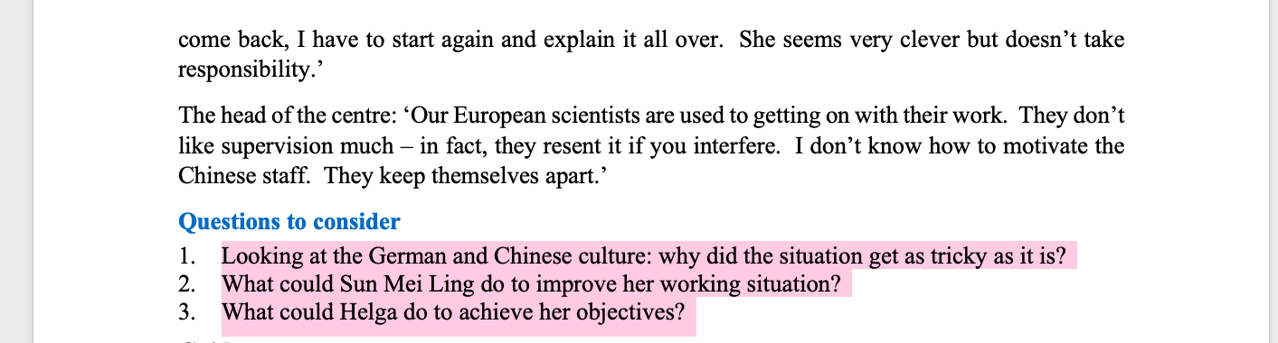 Please read the case study carefully, and answer