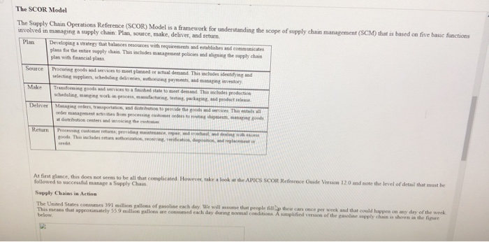 Based on the gasoline supply chain case study,