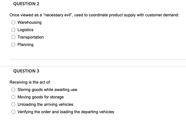 QUESTION 2 Once viewed as a necessary evil", used