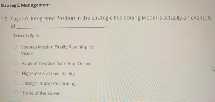 Strategic Management 20) Toyota's Integrated