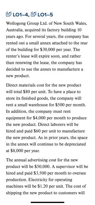 LO1-4, LO1-5 Wollogong Group Ltd. of New South