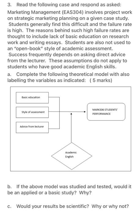 3. Read the following case and respond as asked: