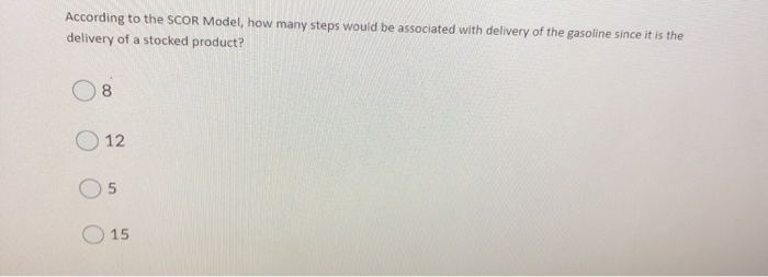 According to the SCOR Model, how many steps would