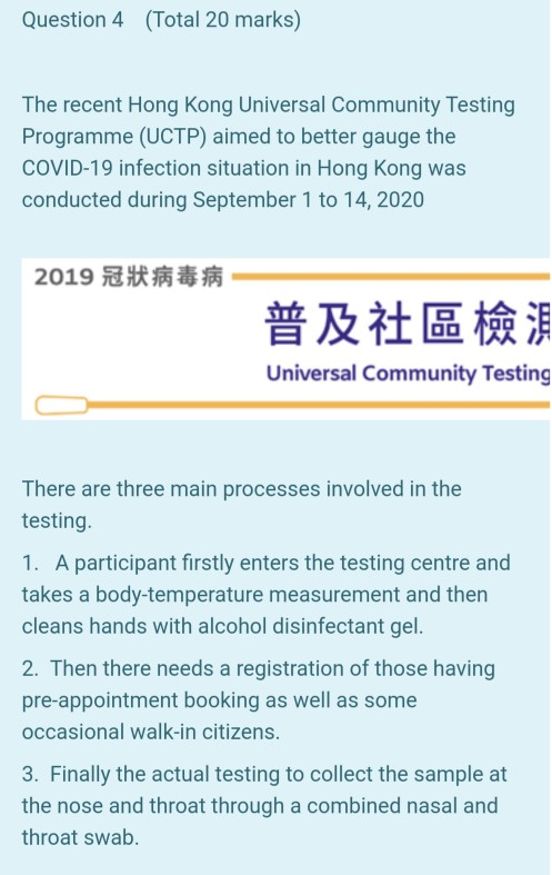 Question 4 (Total 20 marks) The recent Hong Kong