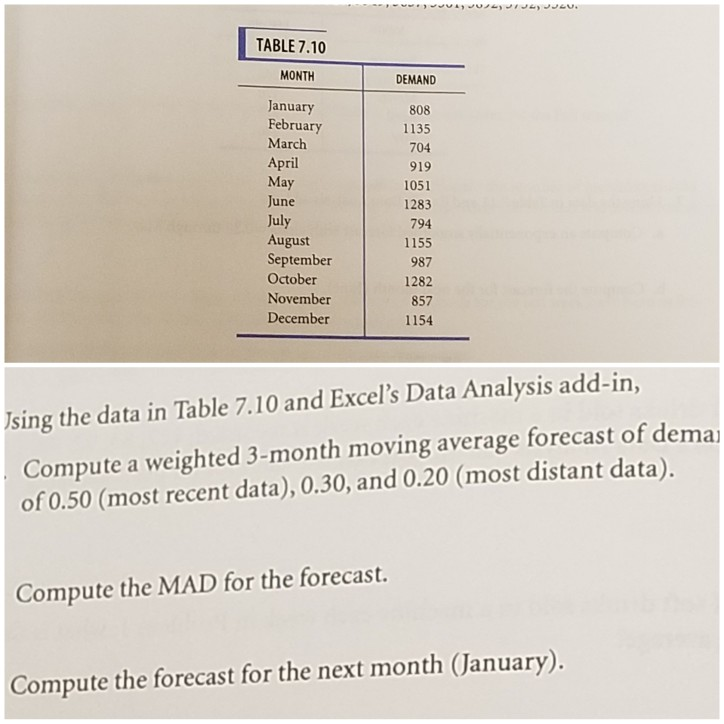 Please complete on an excel spreadsheet with