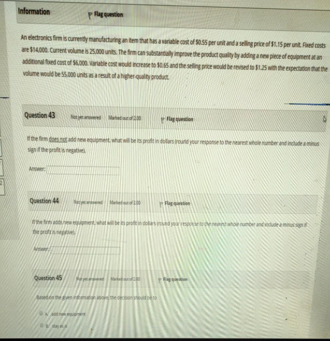 urgent help needed! Information P Flag question