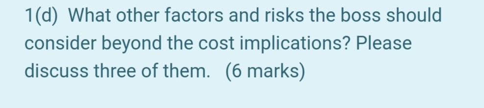 Question 1 (Total 20 marks) Tommy is the