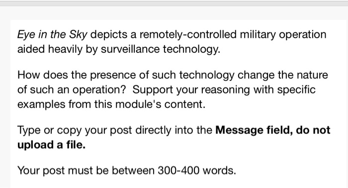 Answer this based on the movie " eye in the sky"