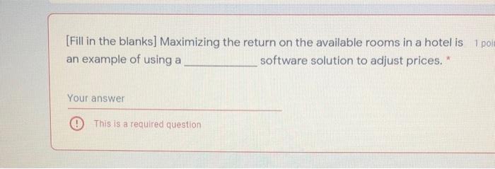 [Fill in the blanks] Maximizing the return on the
