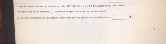 Suppose Charlene Brewster has times in seconds)