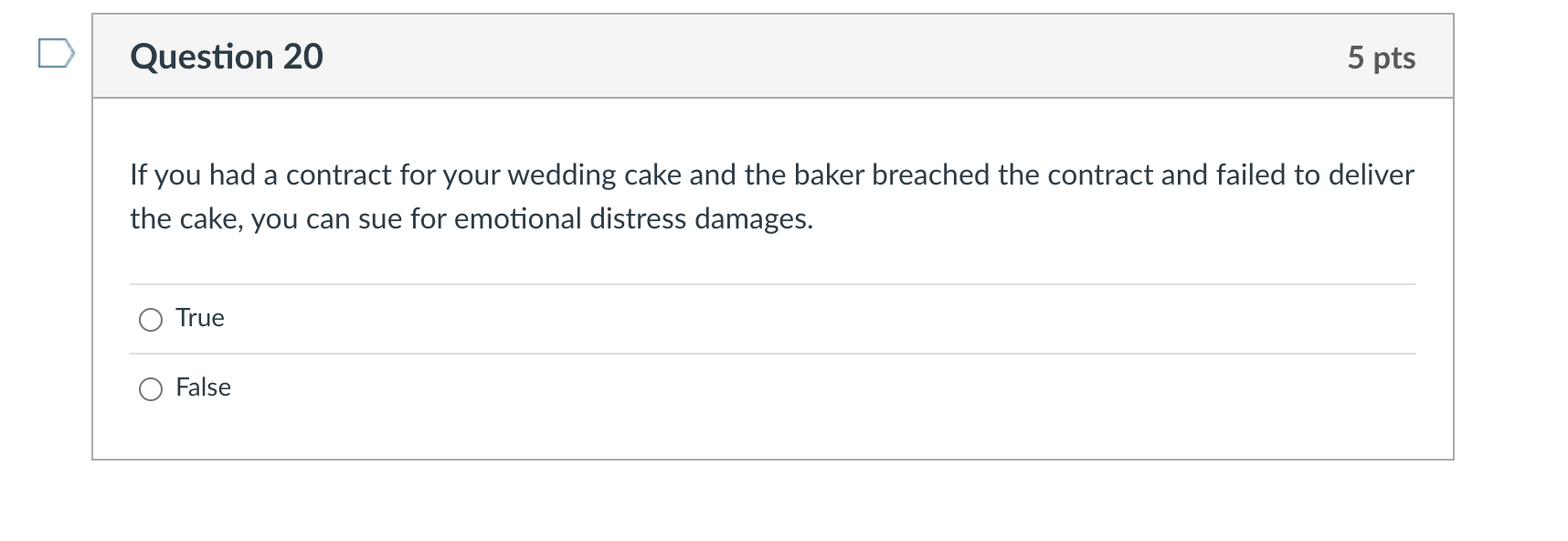 If you had a contract for your wedding cake and