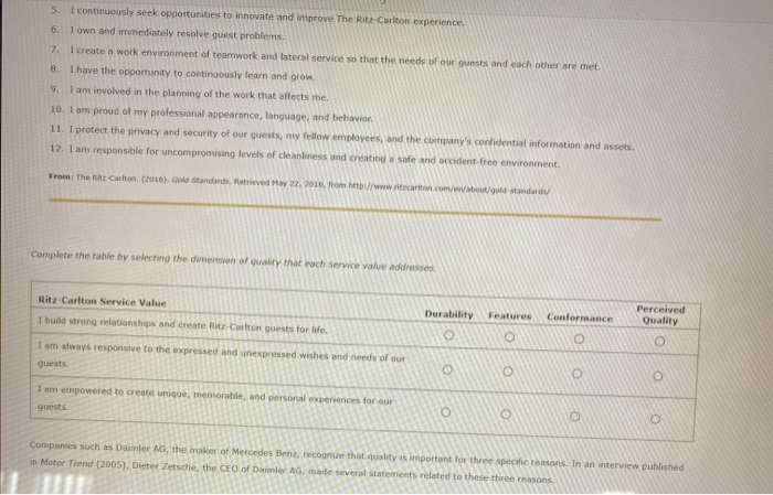 5. Quality management (Connect, Perform)