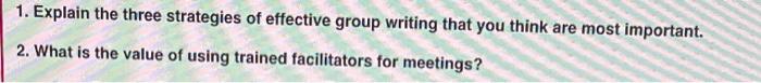 answer 1 and 2 in complete sentences 1. Explain