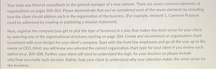 Your team was hired as consultants to the general