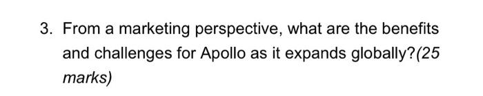 3. From a marketing perspective, what are the