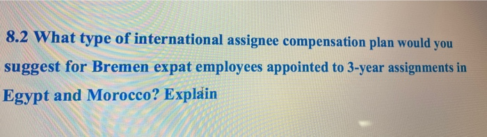 8.2 What type of international assignee