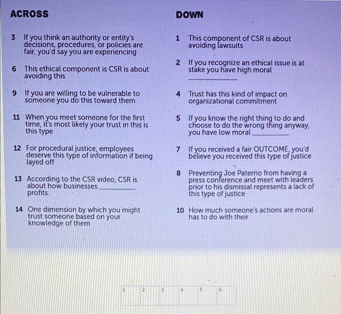 3 6 10 11 2 12 13 ACROSS DOWN 3 If you think an