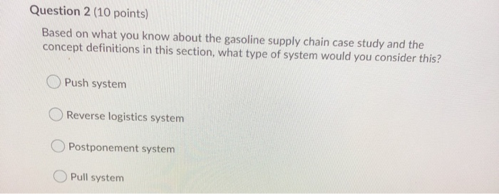 Question 2 (10 points) Based on what you know