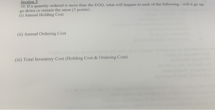 Section 2 10. If a quantity ordered is more than