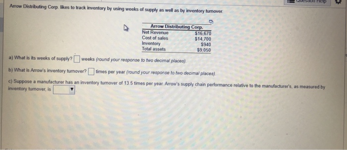 Arrow Distributing Corp likes to track inventory