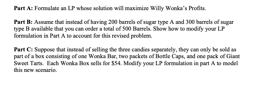 Problem 5: Candy Production Blending Problems (20