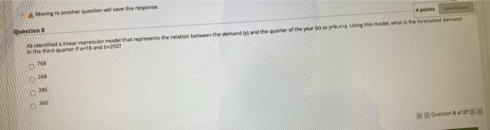 Moving to another question will save this