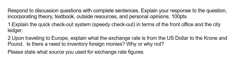 This is all I have on this question Check-in