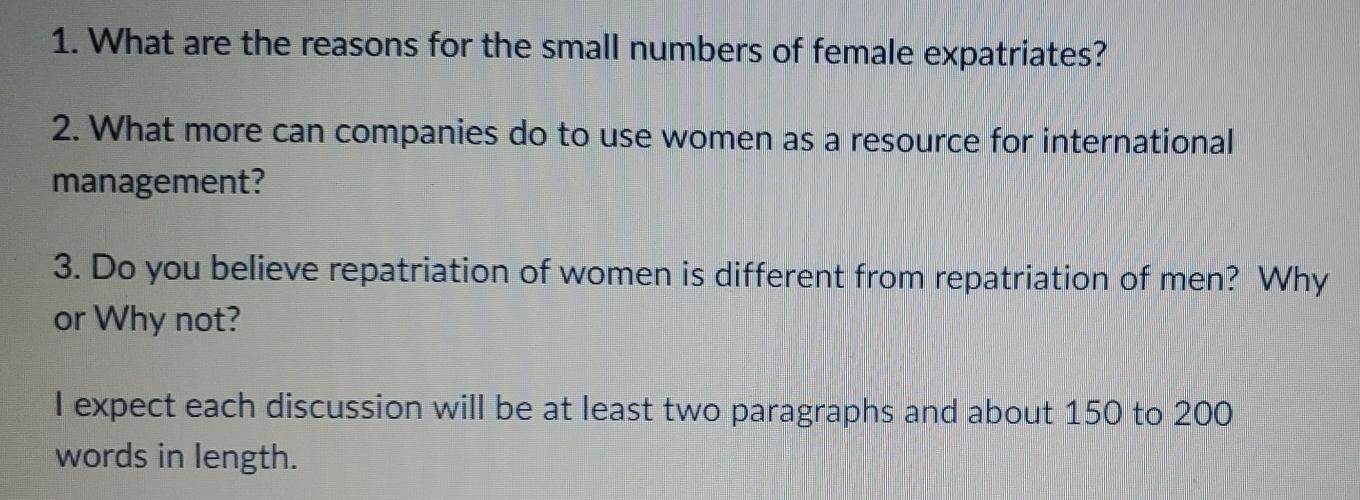 1. What are the reasons for the small numbers of