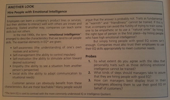 Answer question number 2 and 3 only. ANOTHER LOOK