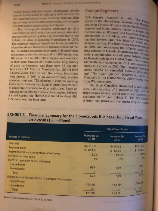 Please answer: 4. Compare TJXs business segments.