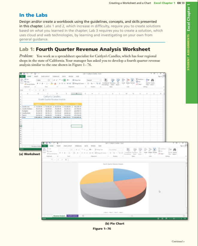 Creating a Worksheet and a Chart Excel Chapter 1