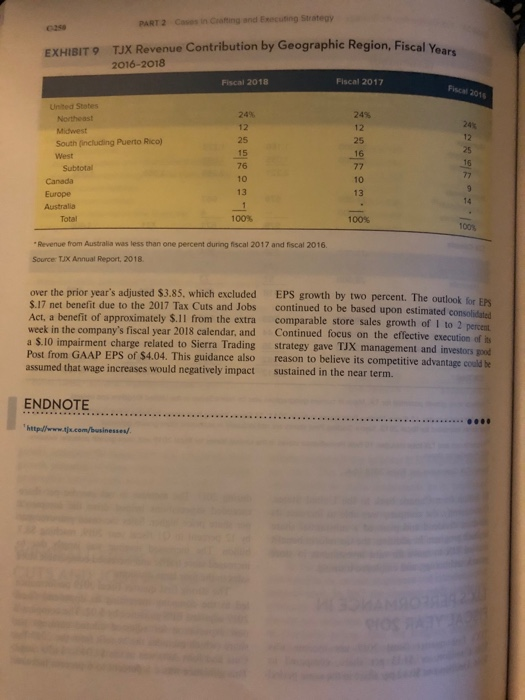 Please answer: 4. Compare TJXs business segments.