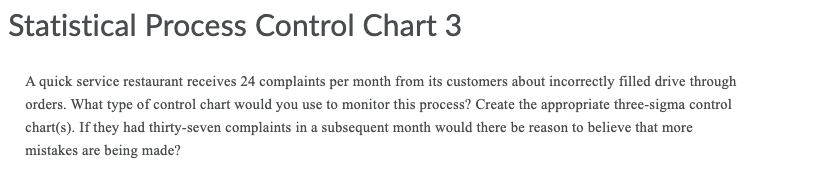 Statistical Process Control Chart 3 A quick