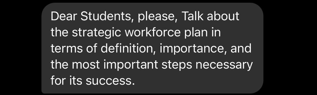 Dear Students, please, Talk about the strategic