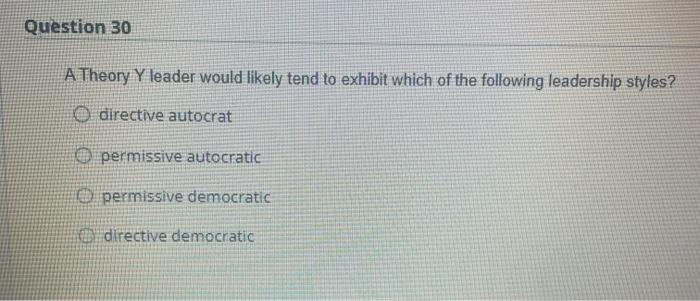 Question 29 1 points Jay Patel is the manager at