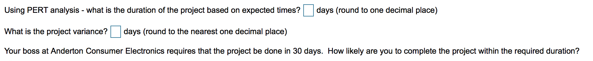 You are a Program Manager at Anderton Consumer