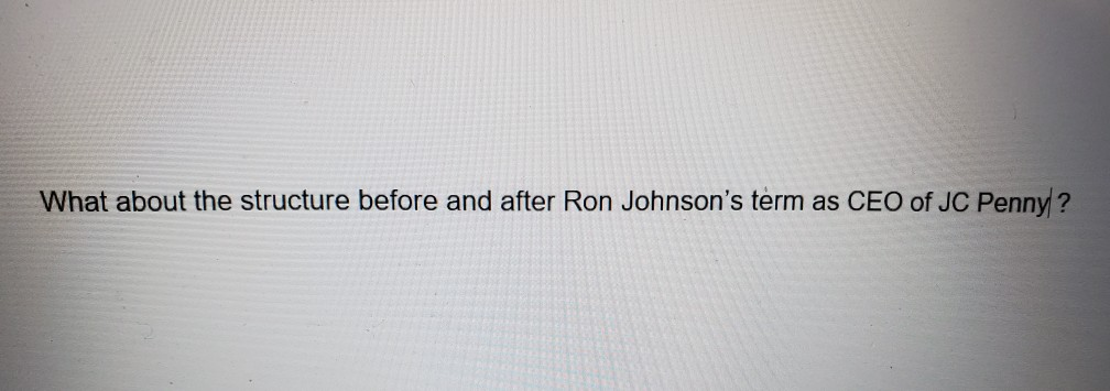 What about the structure before and after Ron