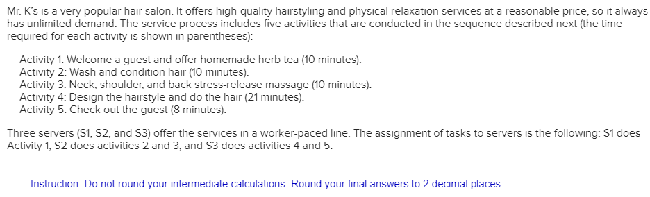 Mr. K's is a very popular hair salon. It offers