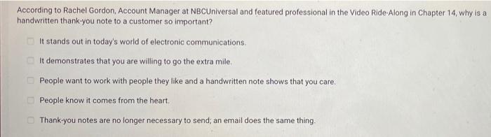 In addition to sending a thank-you note and